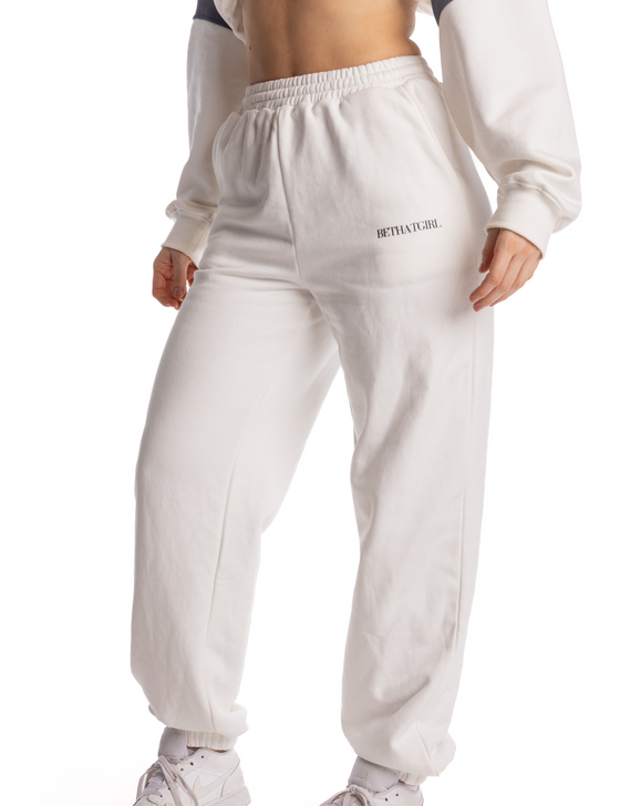 White Rest Days Essential Tracksuit Bottoms