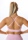 Cotton Candy Cross Back Sports Bra