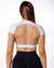 White Open Back Crop