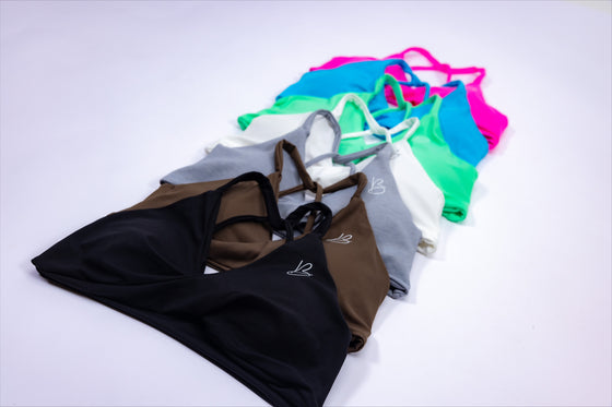 Mocha Front Twist Sports Bra