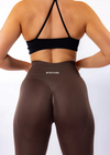 Chocolate Signature Scrunch Luxe Leggings