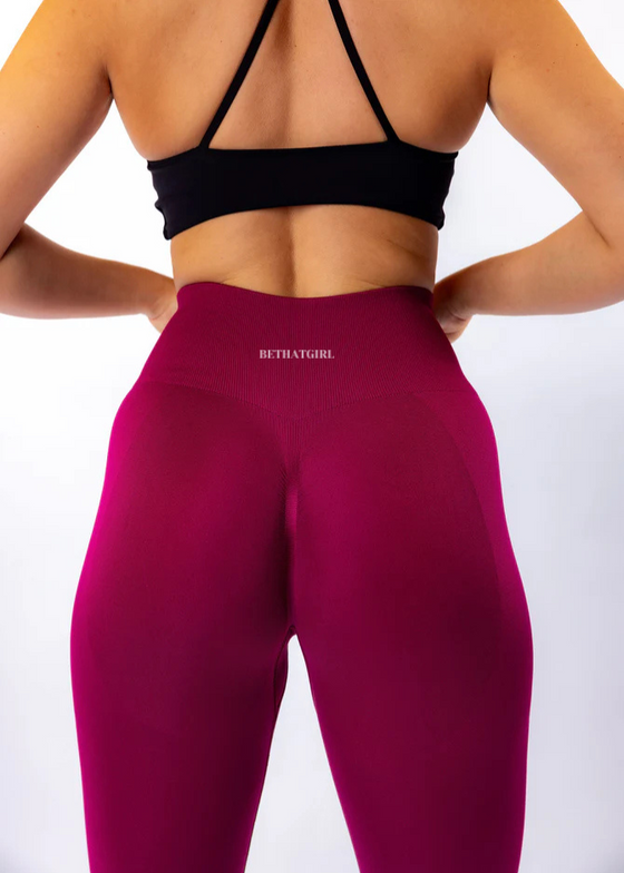 Burgundy Signature Scrunch Luxe Leggings