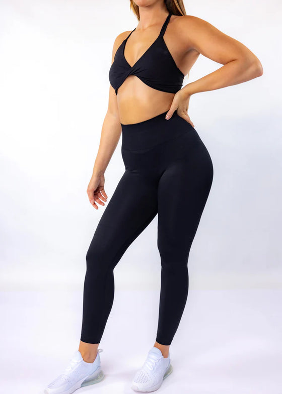 Black Signature Scrunch Leggings